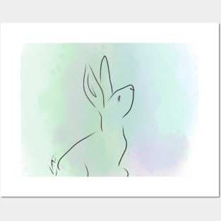 Little rabbit sketch Posters and Art